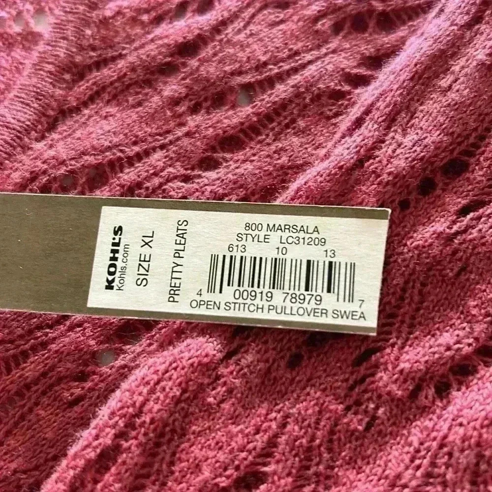 LC Lauren Conrad Open Stitch Pullover Light Sweater. XL. NWT. - Picture 5 of 5